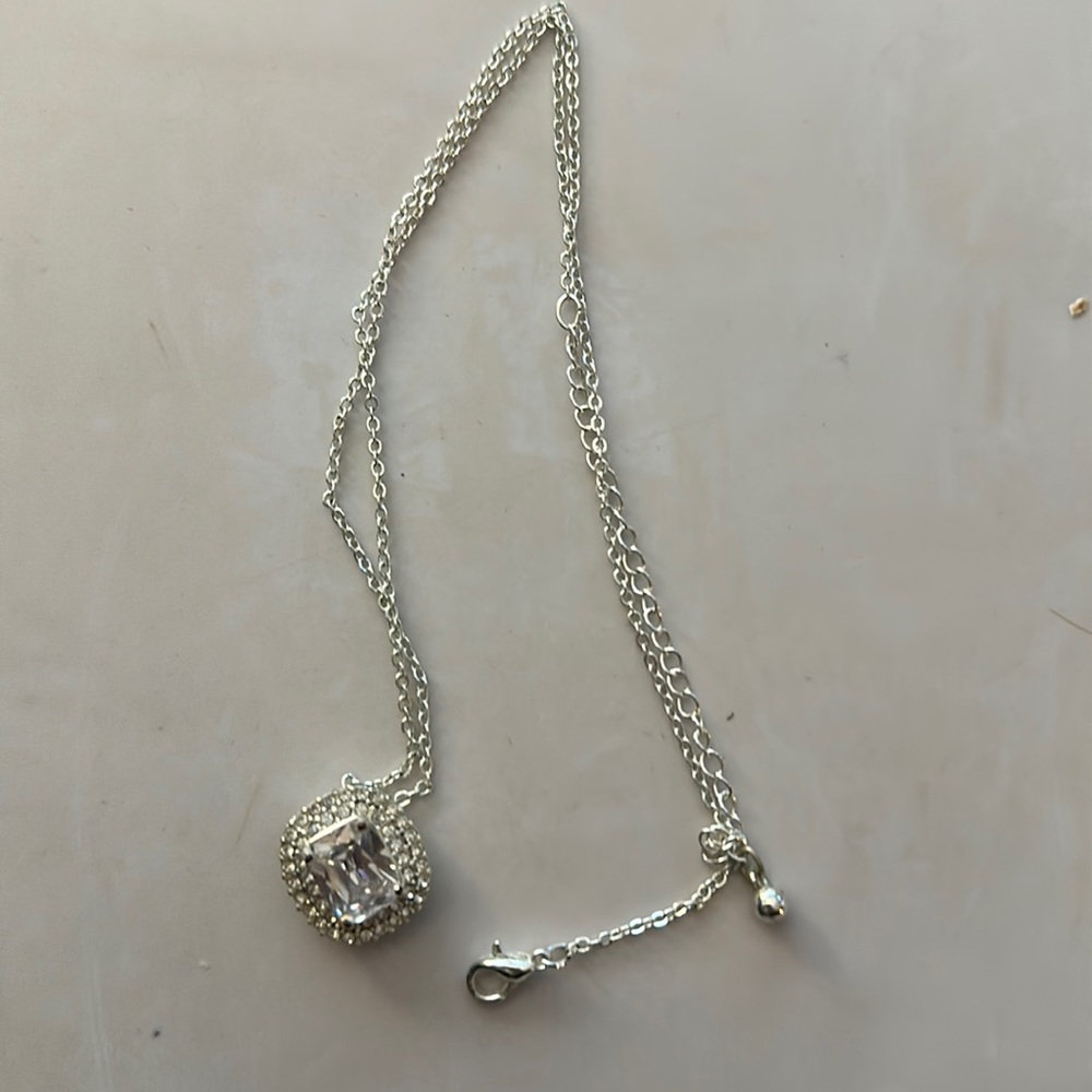 Silver statement necklace